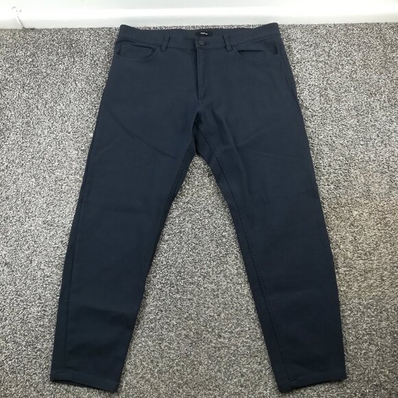 Theory Pants Raffi Neoteric Twill Stretch Navy Blue Mens 34x28